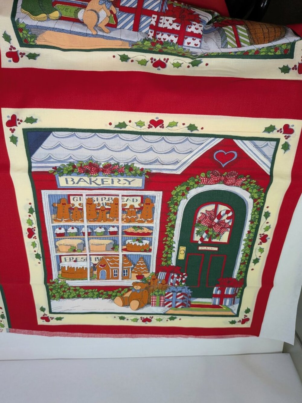 VTG Susan Winget Christmas Village Panels Uncut 4 Yds 3 Repeats Cottagecore - Picture 5 of 11